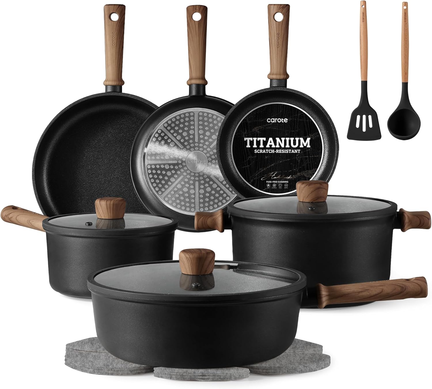 CAROTE Nonstick 16-Piece Cookware Set
